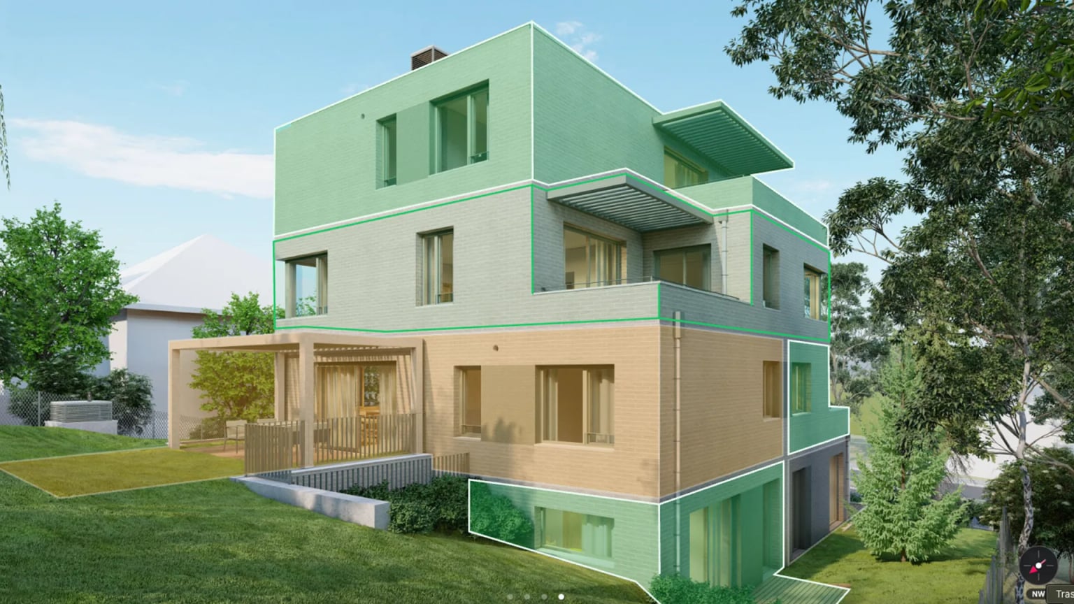 Flatter real estate platform landing background
